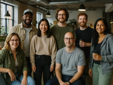 Illustration memphis studio multi-écrans